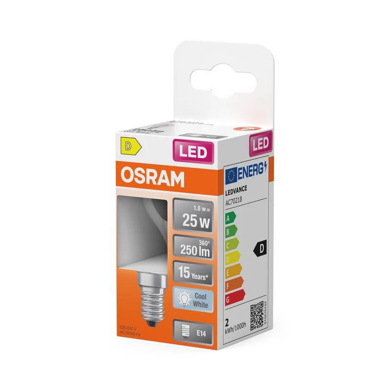Rétrofit LED CLASSIC P 1.8W 840 Clair E14