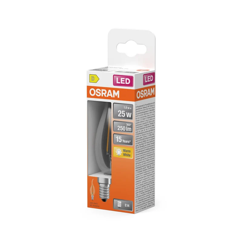 Rétrofit LED CLASSIC BA 1.8W 827 Clair E14