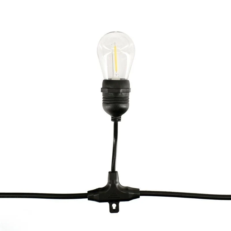 Guirlande Guinguette Solaire LED 10M 10pcs 3W IP65 - Câble Noir