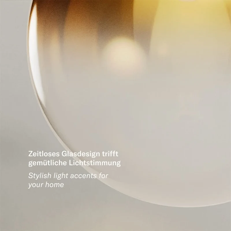s.luce Orb Axis Glas-Tischlampe Dreibein 20cm