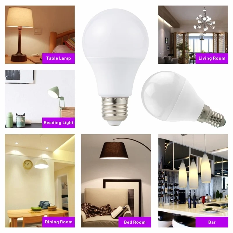 AMPOULE LED ÉCONOMIQUE CULOT E27 - 4P.
