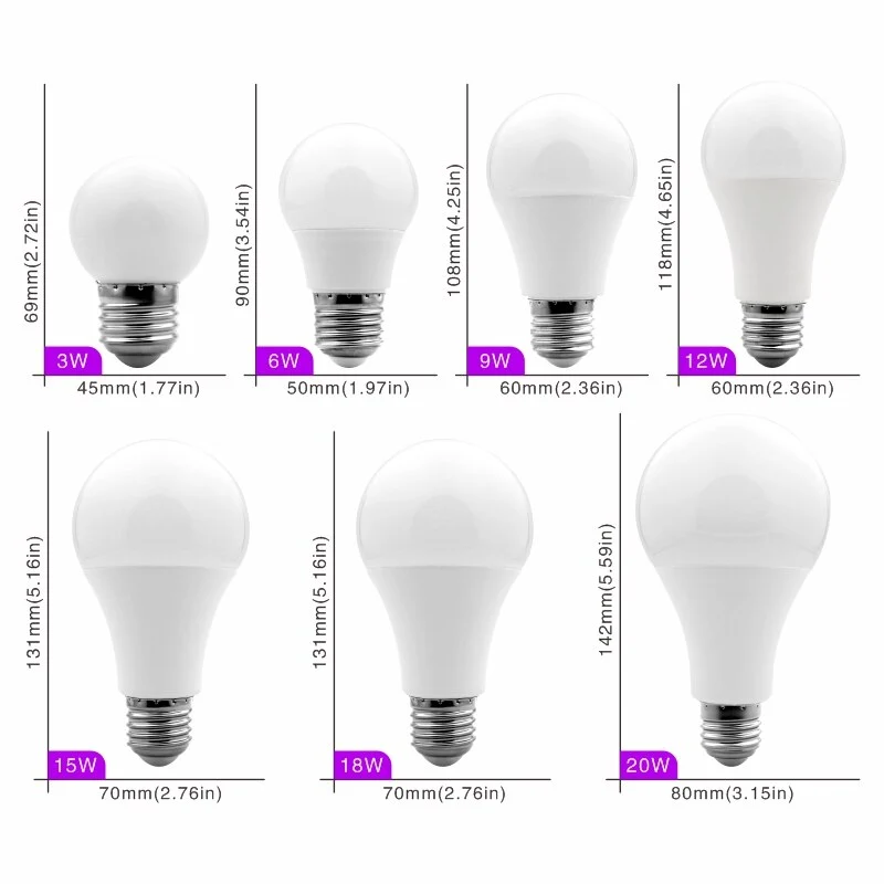 AMPOULE LED ÉCONOMIQUE CULOT E27 - 4P.