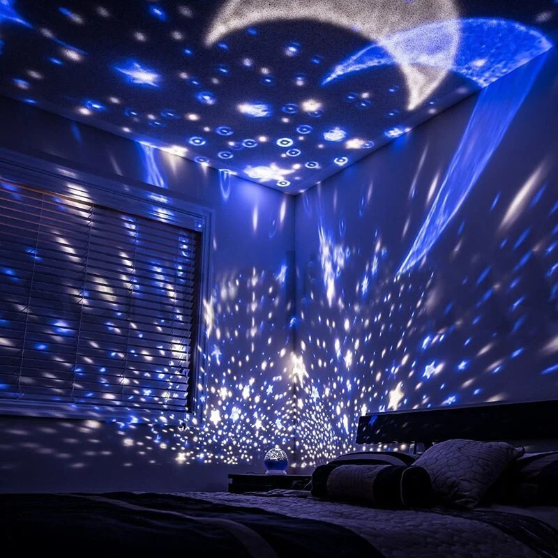 VEILLEUSE POUR ENFANT PROJECTEUR D'ÉTOILES