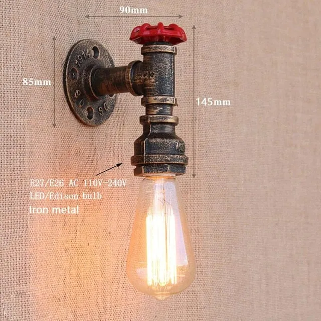 APPLIQUE MURALE LAMPE STEAMPUNK