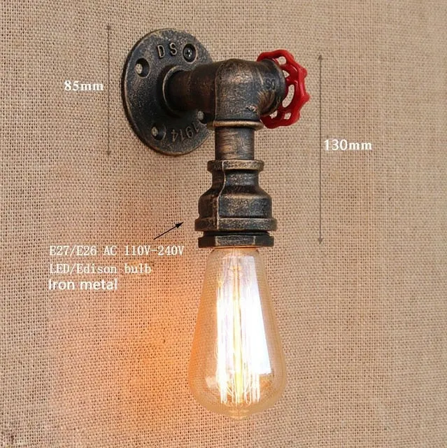 APPLIQUE MURALE LAMPE STEAMPUNK