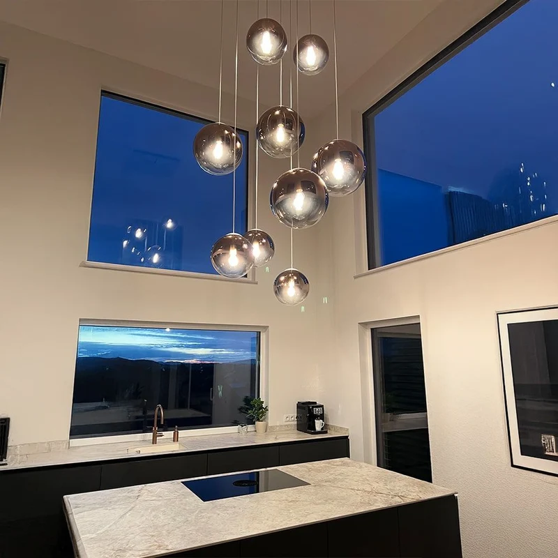 s.luce Orb Glaskugel Galerieleuchte Aufhängung 500cm Weiß