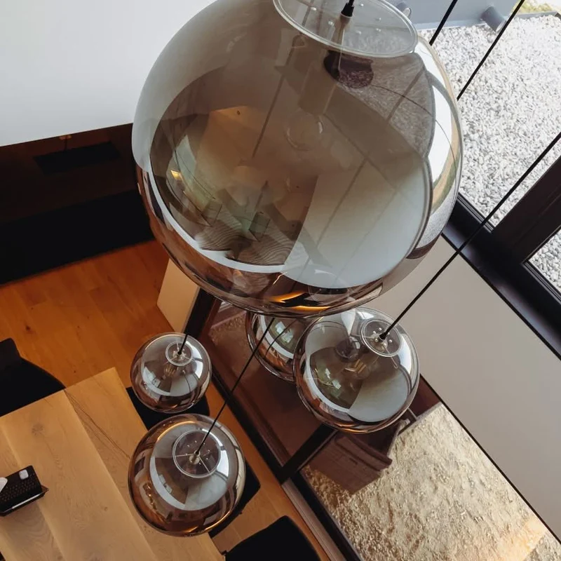 s.luce Orb Glaskugel Galerieleuchte Aufhängung 500cm Weiß