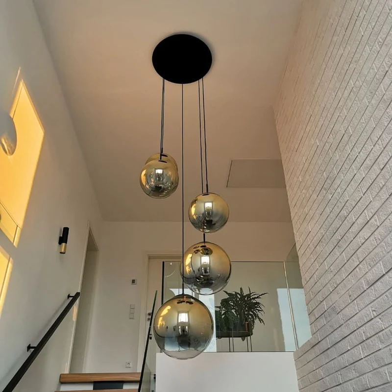 s.luce Orb Glaskugel Galerieleuchte Aufhängung 500cm Weiß