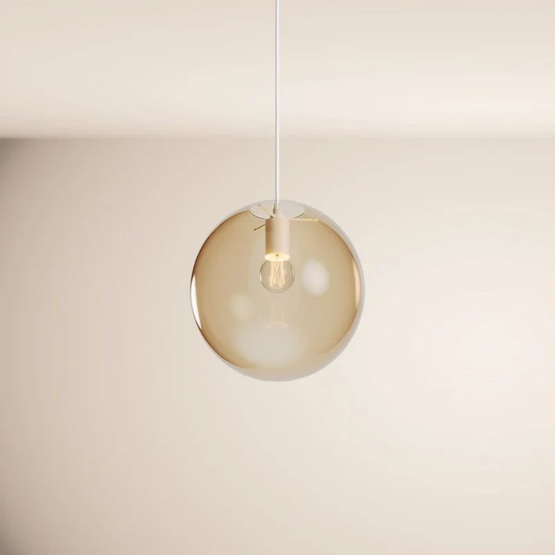 s.luce Orb Glaskugel Galerieleuchte Aufhängung 500cm Weiß