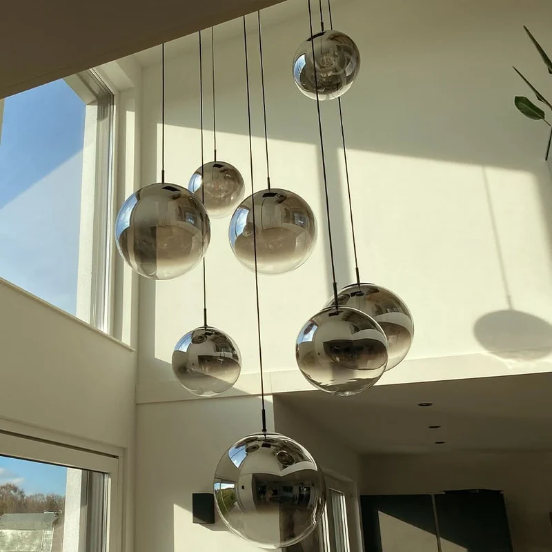 s.luce Orb Glaskugel Pendelleuchte Aufhängung 150cm Weiß