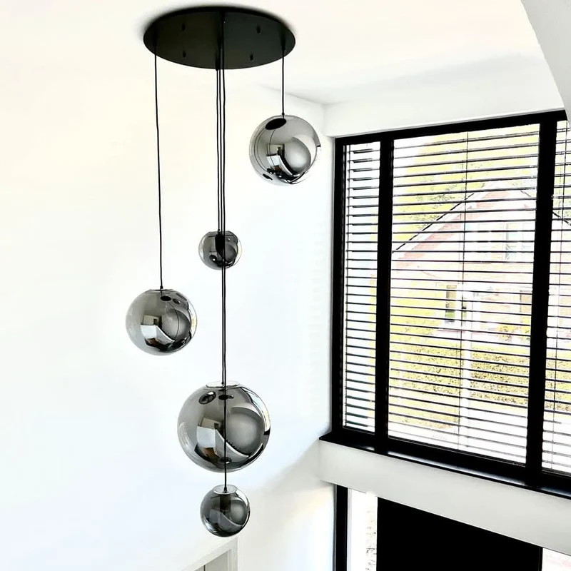 s.luce Orb Glaskugel Pendelleuchte Aufhängung 150cm Weiß