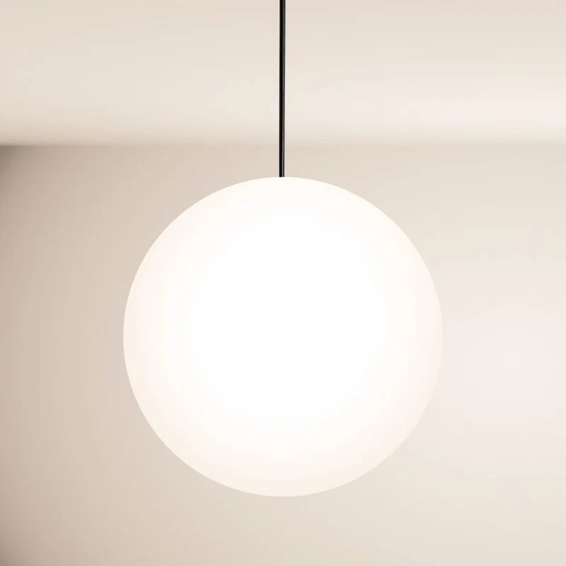 s.luce Orb Glaskugel Hängelampe 150cm Aufhängung Schwarz