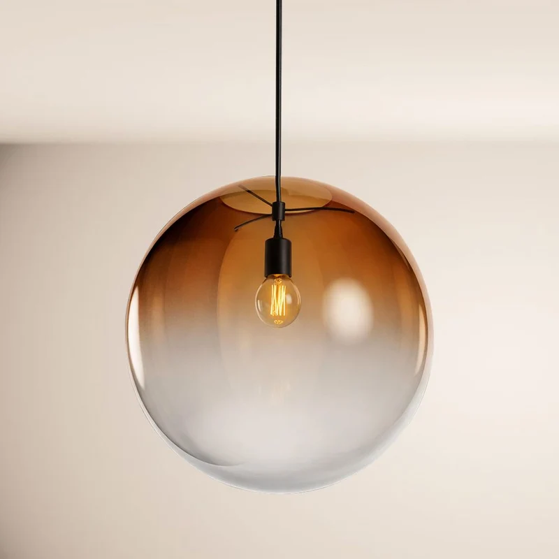 s.luce Orb Glaskugel Galerieleuchte 500cm Aufhängung Schwarz