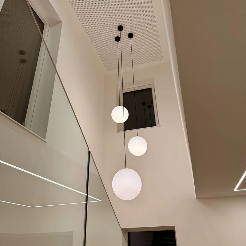 s.luce Orb Glaskugel Galerieleuchte 500cm Aufhängung Schwarz