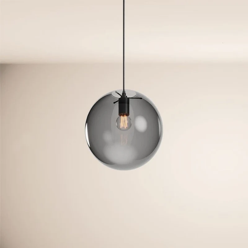 s.luce Orb Glaskugel Galerieleuchte 500cm Aufhängung Schwarz