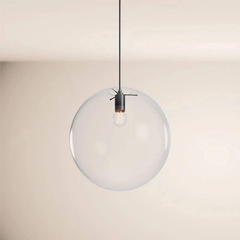 s.luce Orb Glaskugel Galerieleuchte 500cm Aufhängung Schwarz