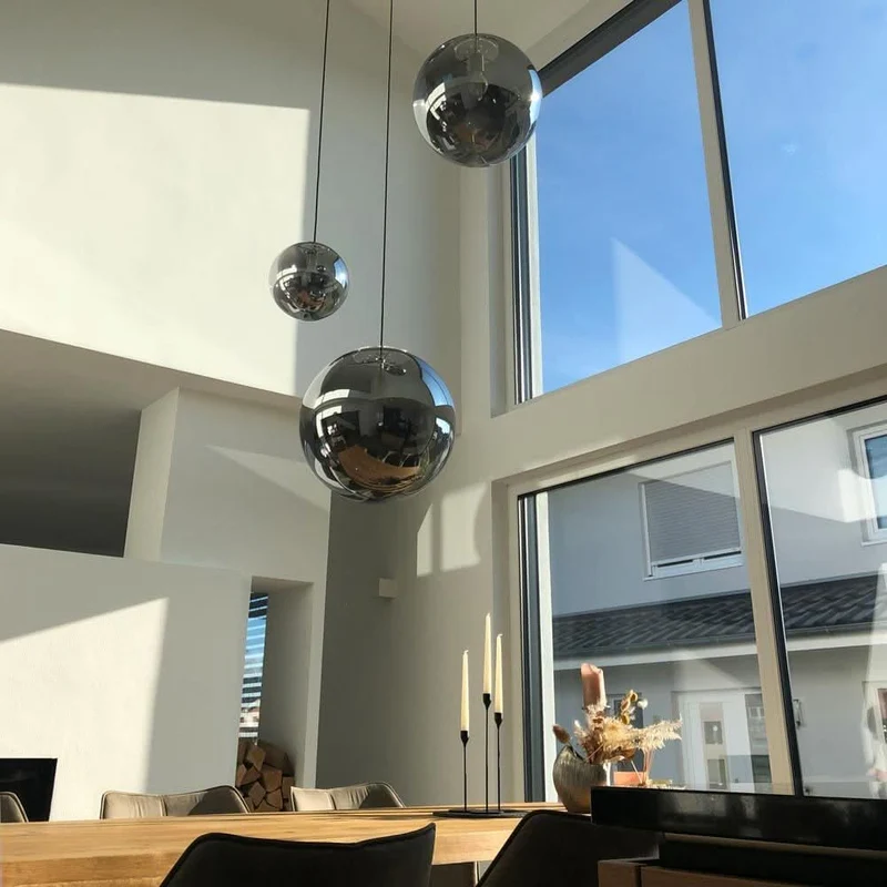 s.luce Orb Glaskugel Galerieleuchte 500cm Aufhängung Schwarz