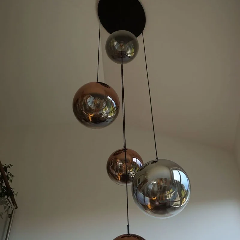 s.luce Orb Glaskugel Galerieleuchte 500cm Aufhängung Schwarz