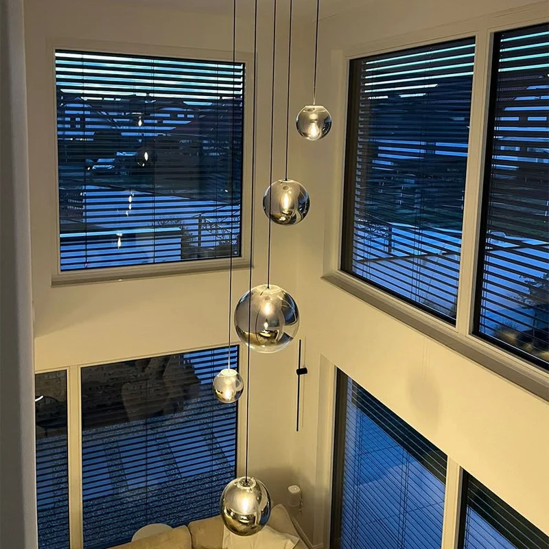 s.luce Orb Glaskugel Galerieleuchte 500cm Aufhängung Schwarz