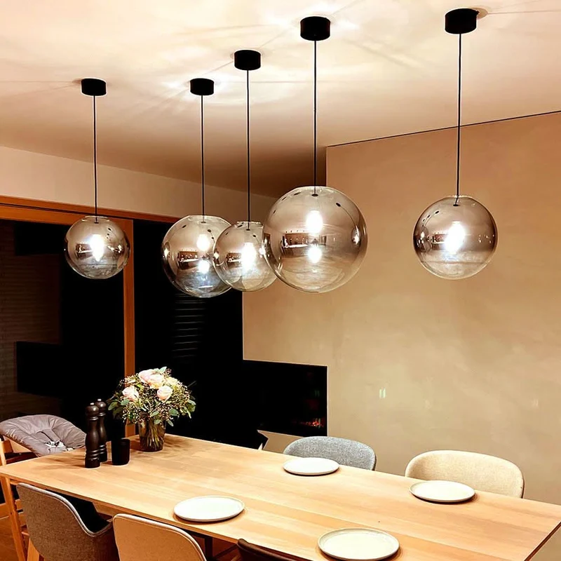 s.luce Orb Glaskugel Galerieleuchte 500cm Aufhängung Schwarz