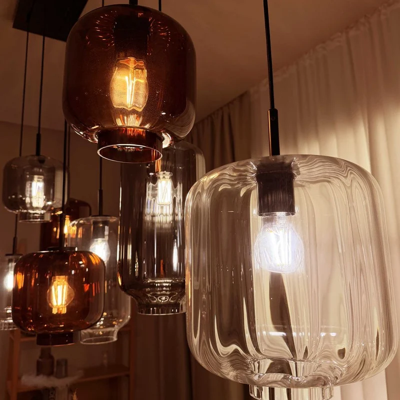 s.luce Velo Glas-Pendelleuchte Aufhängung 150cm Schwarz