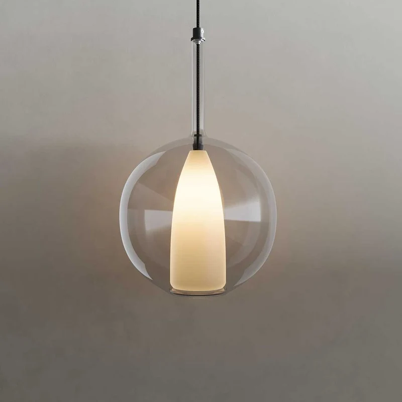 s.luce Belluna Glas Galerie-Pendelleuchte 500cm Textilkabel