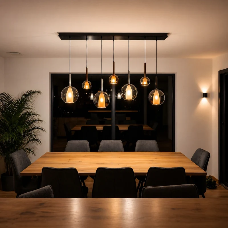 s.luce Belluna Glas-Pendelleuchte 150cm Textilkabel