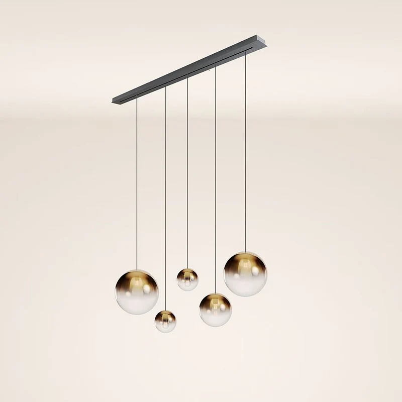 s.luce Orb Esstisch-Hängeleuchte 5-flammig 160cm
