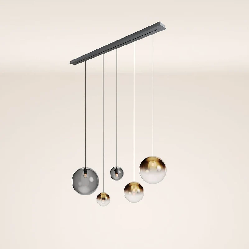 s.luce Orb Esstisch-Hängeleuchte 5-flammig 160cm