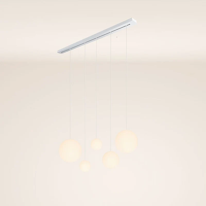 s.luce Orb Esstisch-Hängeleuchte 5-flammig 160cm