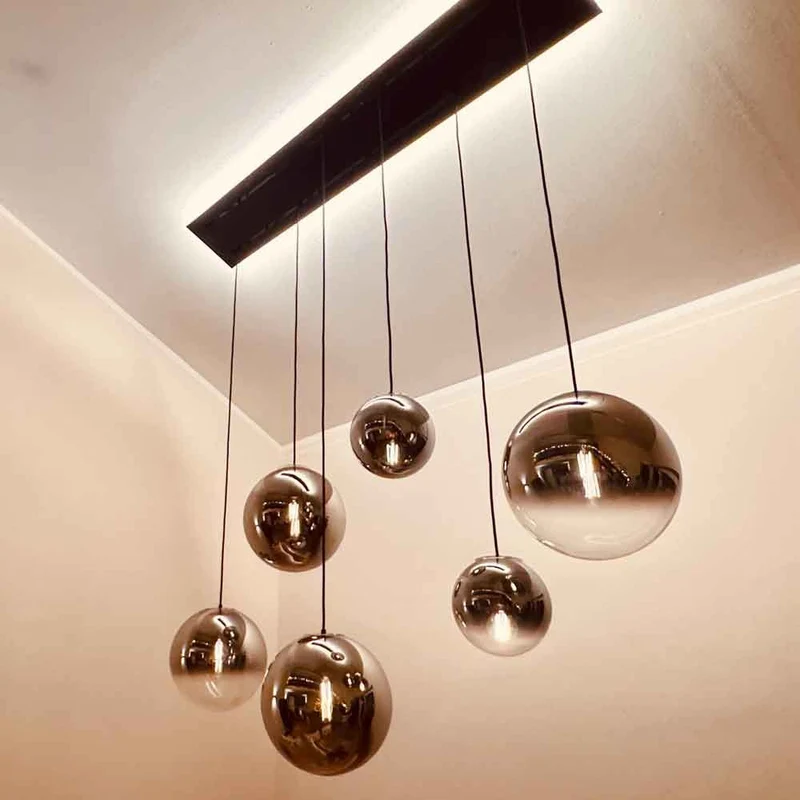 s.luce Orb Esstisch-Hängeleuchte 5-flammig 160cm