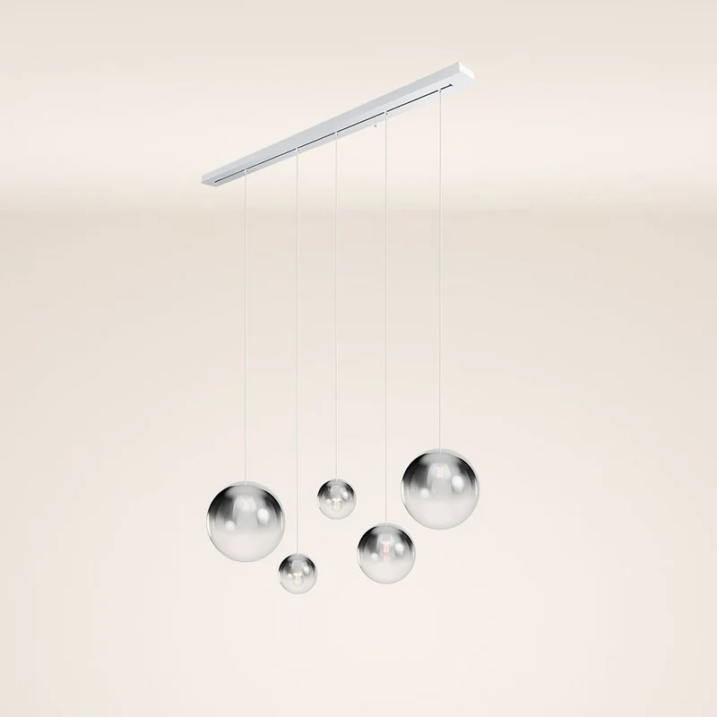 s.luce Orb Esstisch-Hängeleuchte 5-flammig 160cm