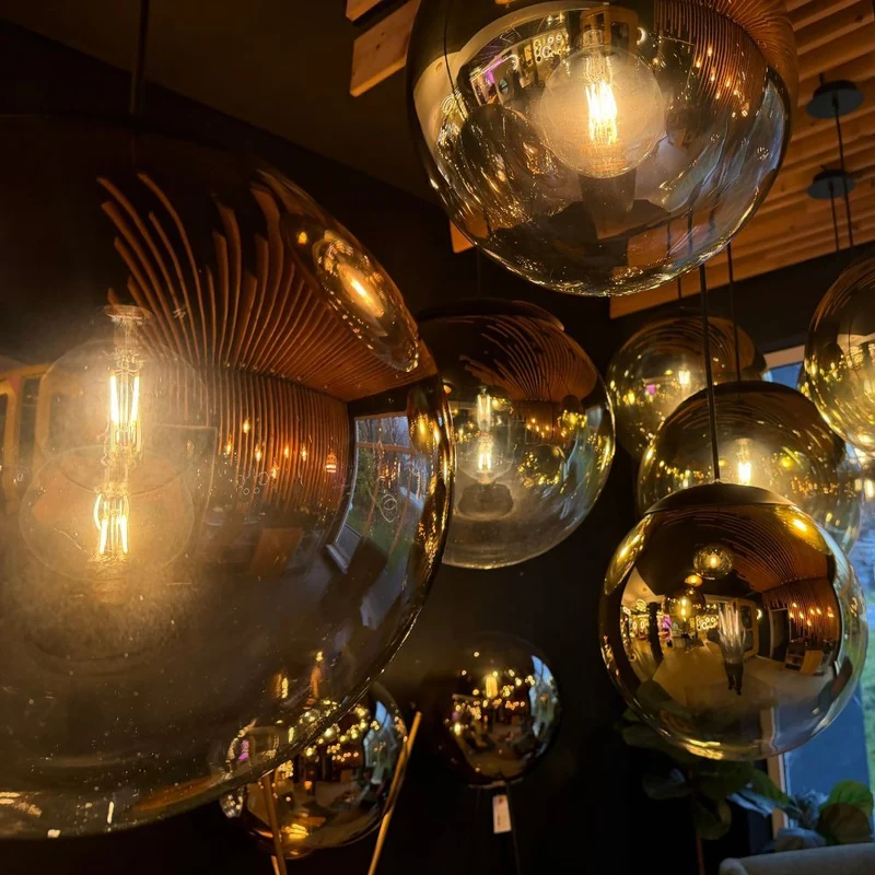 s.luce Orb Esstisch-Hängelampe 3-flammig 120cm Ø 20/30/40