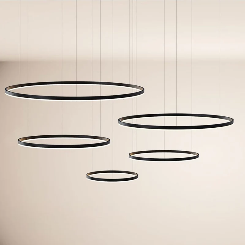 s.luce LED Ring Hängeleuchte 5-flammig Exzentrisch