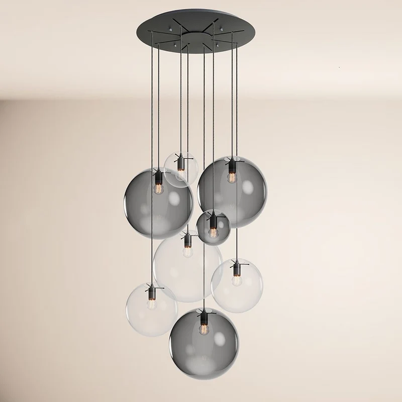 s.luce Orb Galerielampe 8-flammig Modular