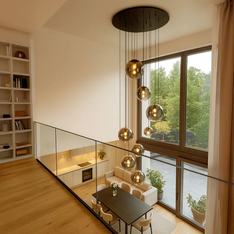 s.luce Orb Galerielampe 8-flammig Modular