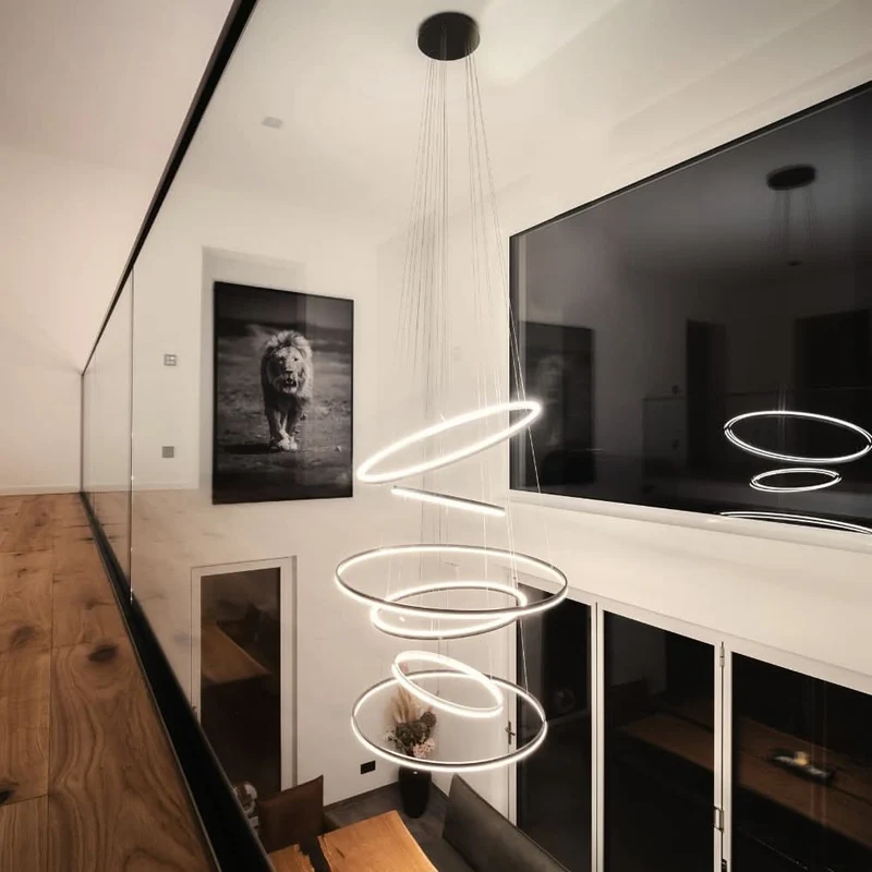 s.luce LED Ring Pendelleuchte 5-flammig Zentrisch