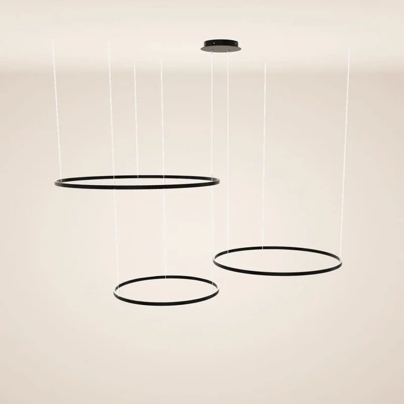 s.luce LED Ring Pendelleuchte 3-flammig Exzentrisch