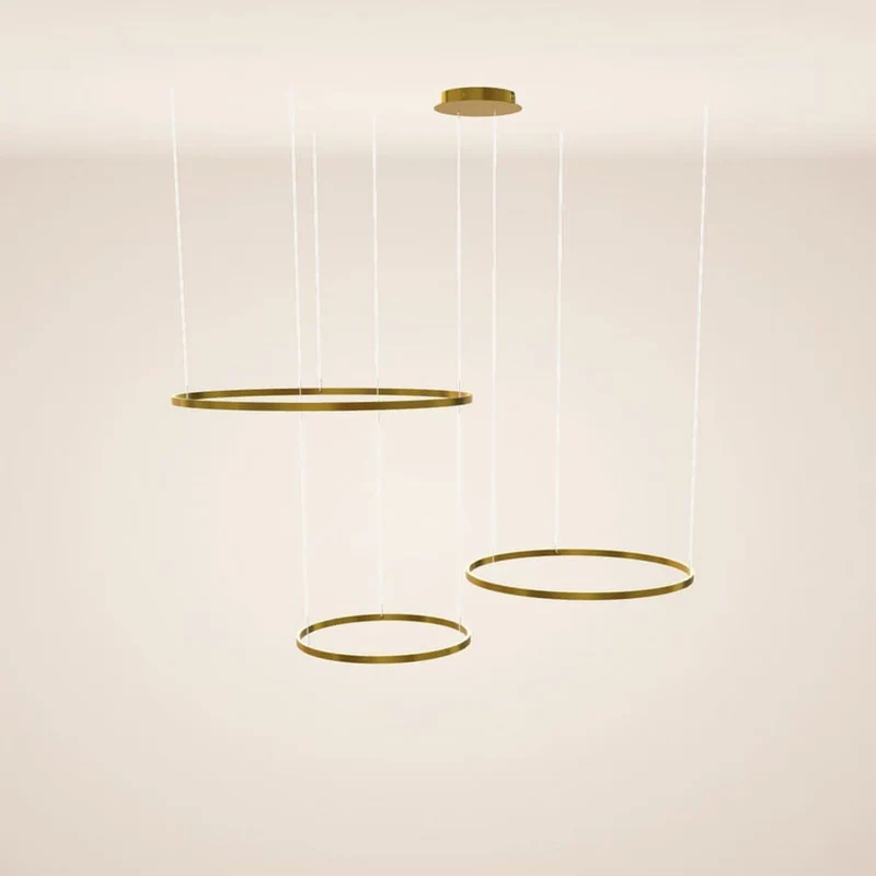 s.luce LED Ring Pendelleuchte 3-flammig Exzentrisch