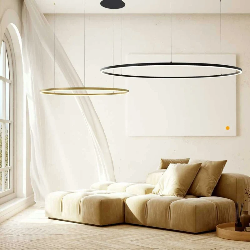 s.luce LED Ring Hängelampe 2-flammig Exzentrisch