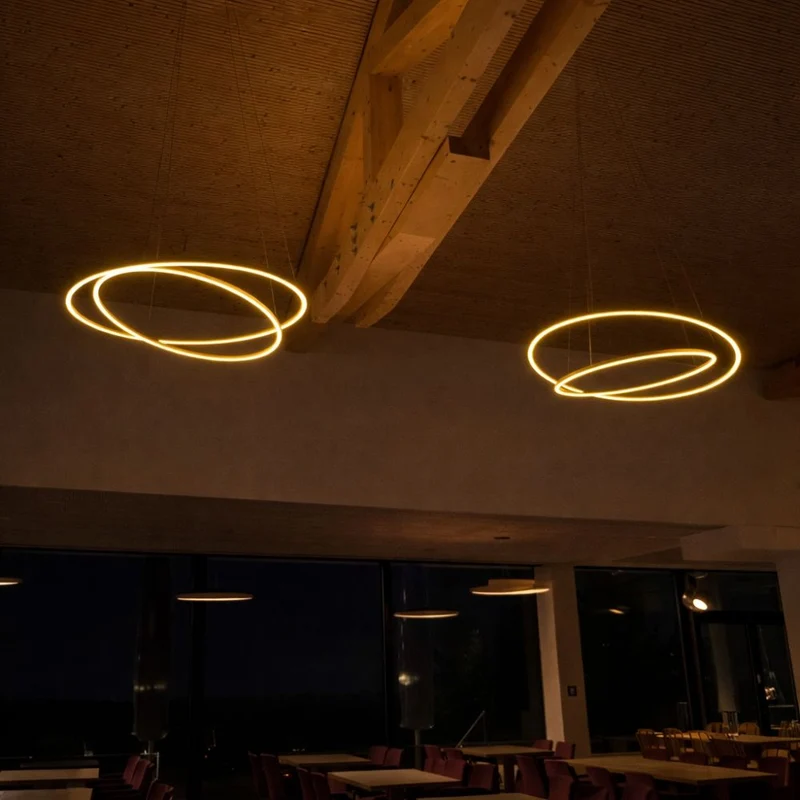 s.luce LED Ring Hängeleuchte 2-flammig Zentrisch