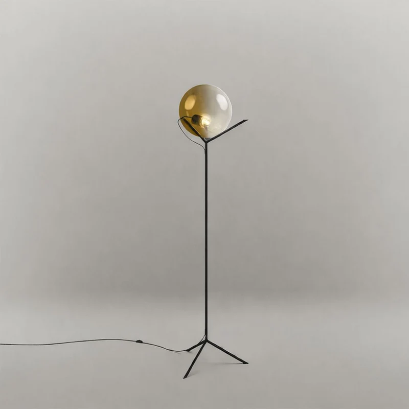 s.luce Stehleuchte Orb Poseidon mit Glaskugel 175cm