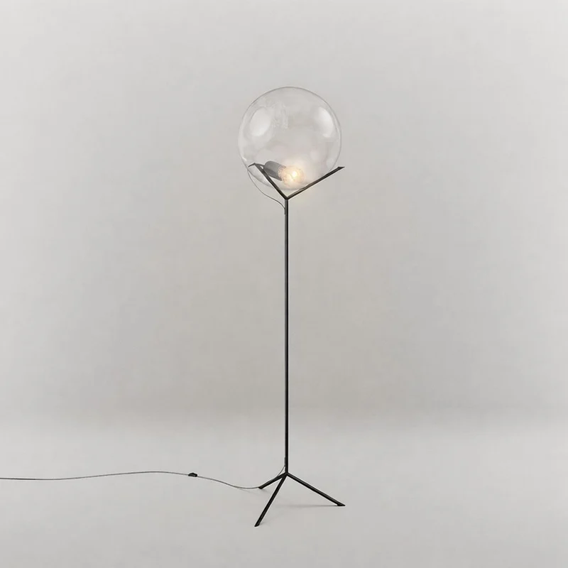 s.luce Stehleuchte Orb Poseidon mit Glaskugel 175cm