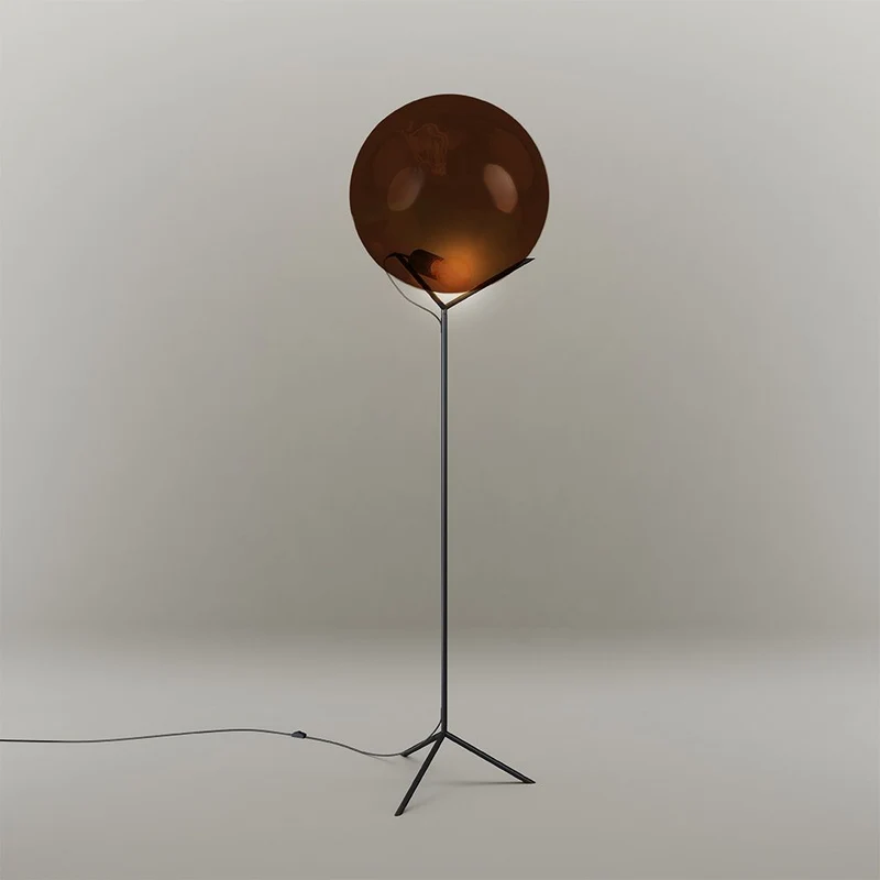 s.luce Stehleuchte Orb Poseidon mit Glaskugel 175cm