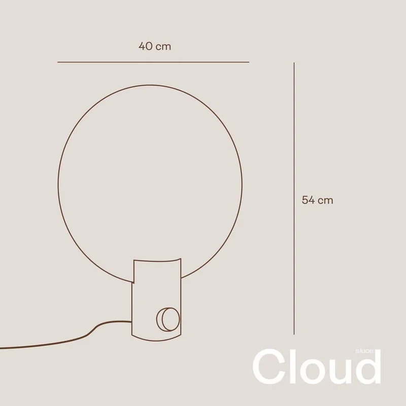 s.luce Cloud Tischleuchte mit Drehschalter