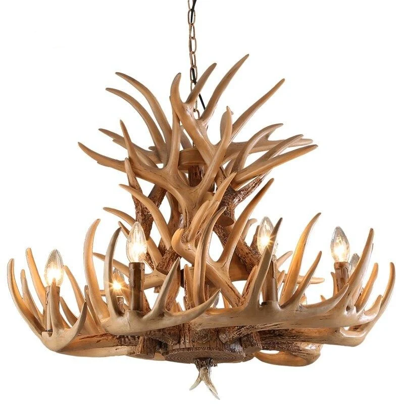 LUSTRE DESIGN EN BOIS DE CERF