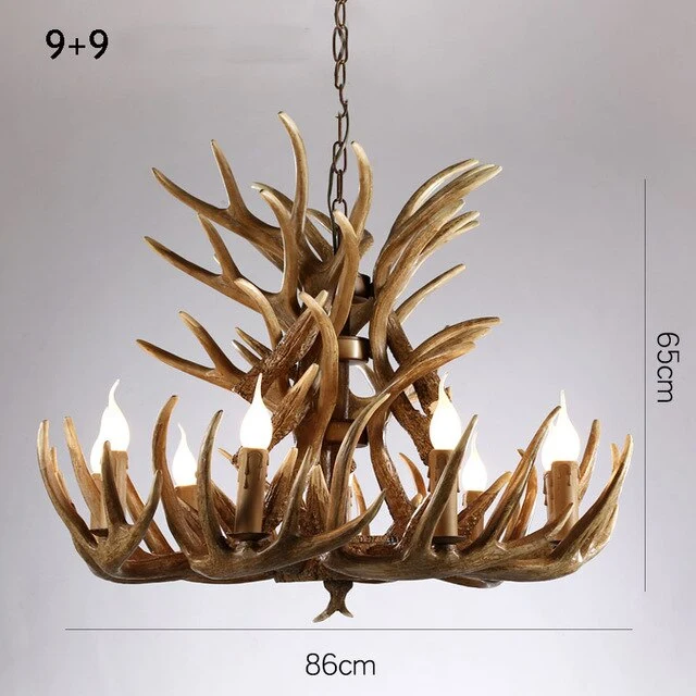 LUSTRE DESIGN EN BOIS DE CERF