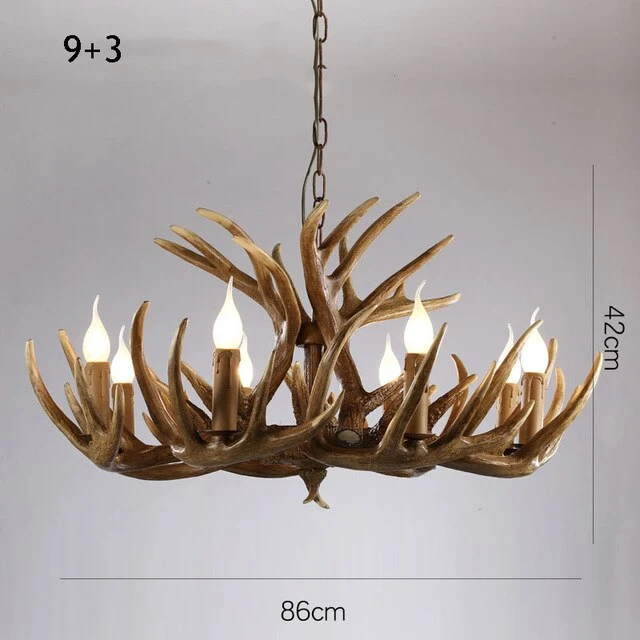 LUSTRE DESIGN EN BOIS DE CERF