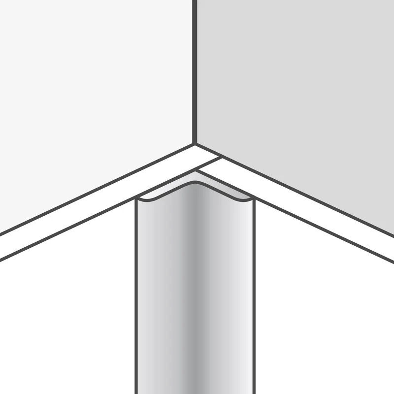 Aluminium binnenhoek ZWART van 2600 mm voor Dumawall en Inspiro