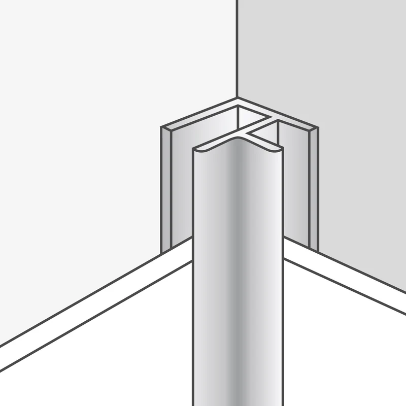 Aluminium hoekprofiel ZWART van 2600 mm voor Dumawall